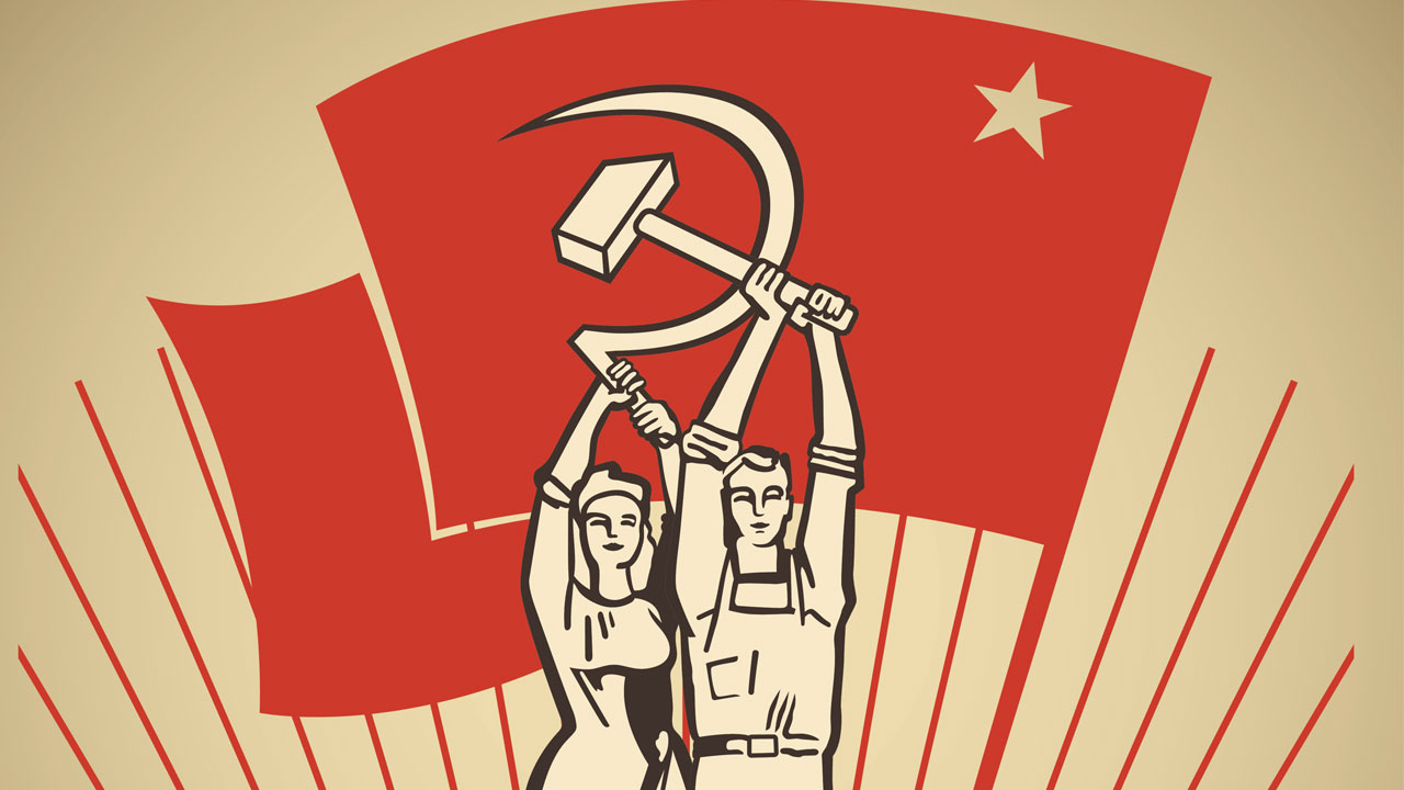 communism flag vector